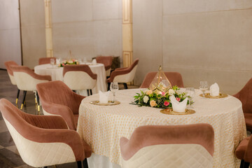 Beautiful romantic elegant wedding decor for a luxury dinner