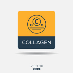Obraz premium Creative (Collagen) Icon ,Vector sign.