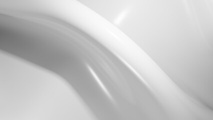 Viscous Liquid with Wave Patterns: Shiny and White Creamy Background Art