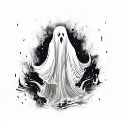 Flat Halloween Ghosts Simple Spooky Appeal