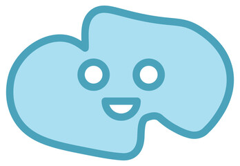 Obraz premium Smile shape icon. Vector illustration.