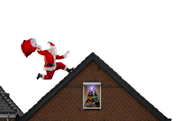 santa claus ready to deliver presents for christmas