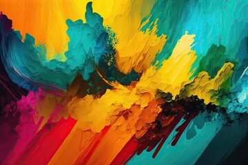 Abstract background. Colorful palette of acrylic paints