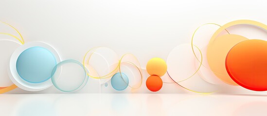 Contemporary circular patterns on a repeating backdrop