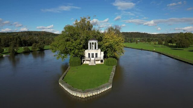 Temple Island, Henley on Thames Aerial View
