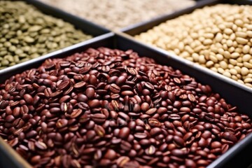 Fototapeta premium coffee beans in different roast stages