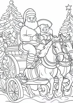 christmas coloring page, coloring book, christmas edition