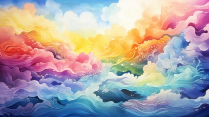 Obraz na płótnie Canvas colorful wavy background pattern