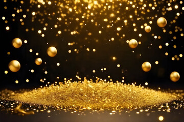 particles and sprinkles for a holiday celebration like christmas or new year generative ai