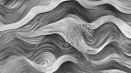 Abstract silver waves