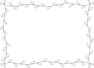 Floraler rechteckiger Rahmen mit transparentem Hintergrund 