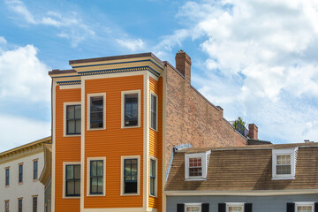 Fototapeta premium Residential buildings in Boston downtown, Massachusetts, USA