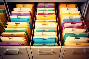 an organized filing system for potential job applications