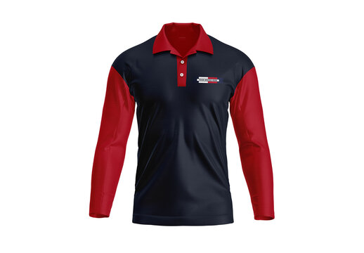 Long Sleeve Polo Shirt Mockup