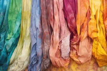 shot of dyed parchments showing different color schemes