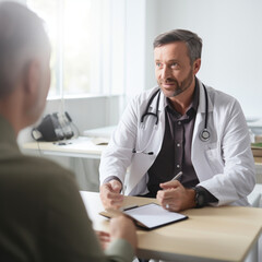 Fototapeta premium doctor talking to patient