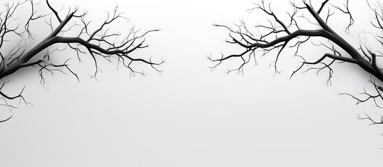 Artistic background with abstract tree branches