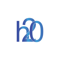 Letter H2o Abstract Logo Design Symbol Vector Illustration.