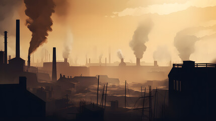 Smoke from a factory