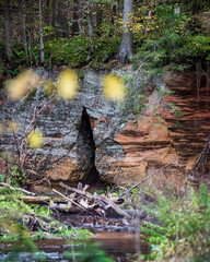 Cave on the river bank