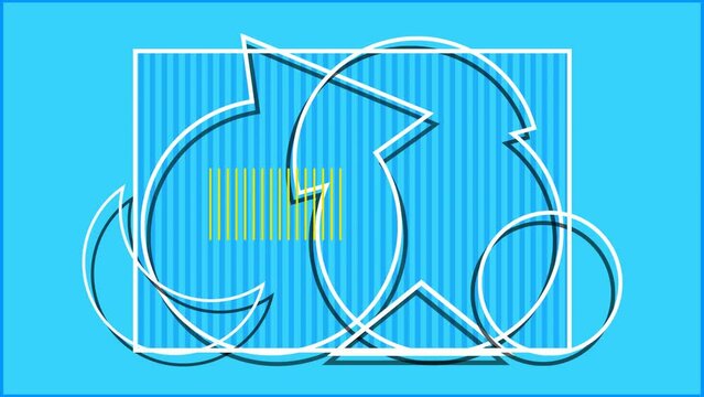 Horizontal Video Vector Graphic Motion Animation Blue Background