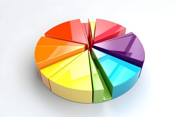 a colorful pie chart with different colors