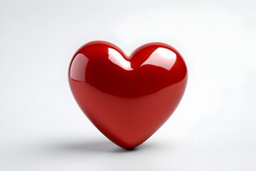 a red heart on a white background