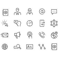 Contact Icons Set,communication vector icons