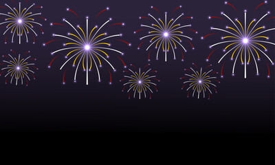 Firework background vector illustration.