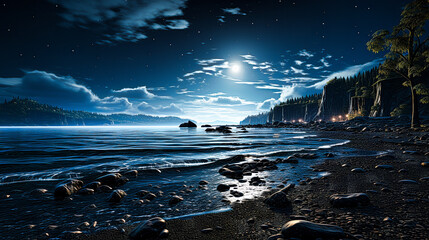Timeless Twilight Scenery of the Ocean