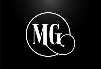 Fototapeta na wymiar Initial Letter M G Logo Design Vector. Graphic Alphabet Symbol For Corporate Business Identity