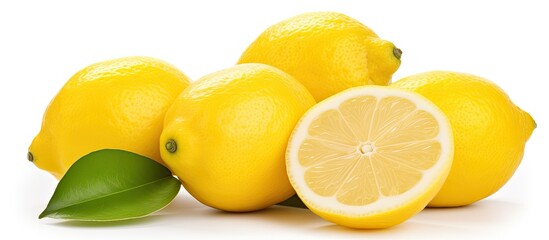 Isolated citrus fruit on white background