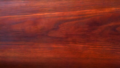 Mahogany Wood Grain Texture. Close-up of polished mahogany wood with fine grain lines - obrazy, fototapety, plakaty