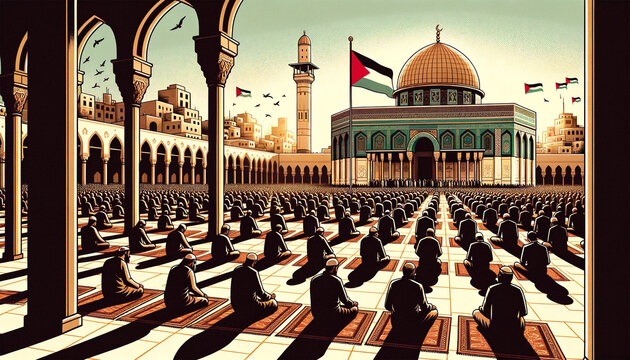 Praying for Palestine ai image