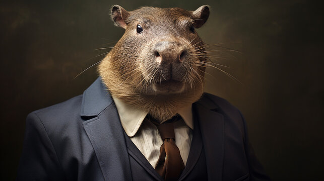 Meme engra&ccedil;ado capivara empres&aacute;rio 