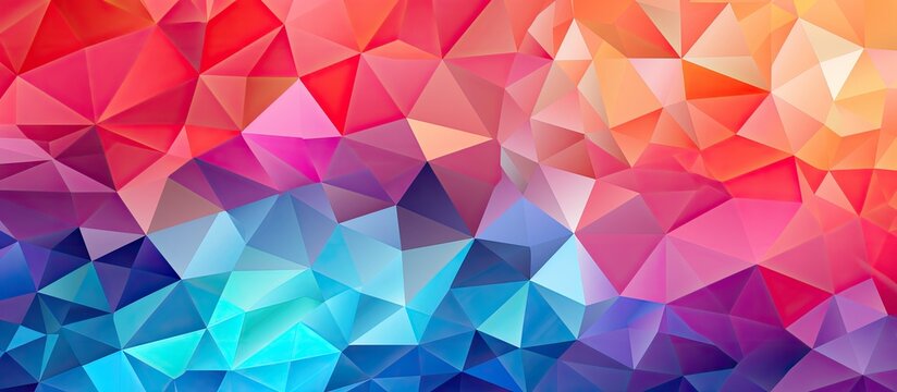 Colorful geometric pattern with seamless triangles