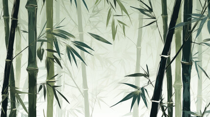 Bamboo Pattern Background with white space
