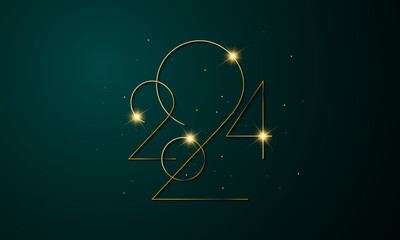 2024 Happy New Year Background Design.