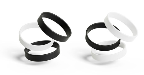 3D illustration. Wristband mockup isolated on white background