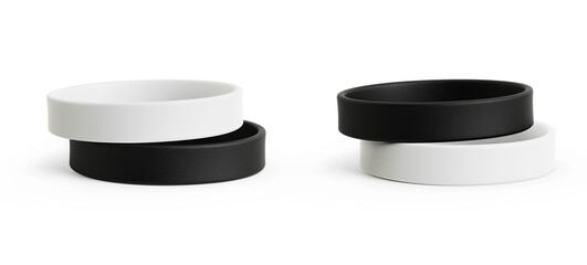 3D illustration. Wristband mockup isolated on white background