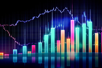Fototapeta premium A Visually Striking Bar Chart Illustrating Business Data