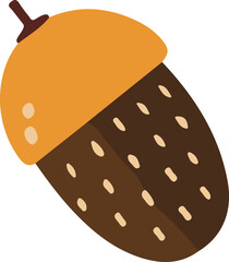 Acorn vector illustration. Autumn Acorn design element