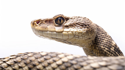 Obraz premium cobra serpente em fundo branco 