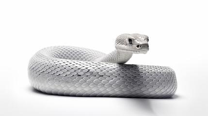 Fototapeta premium cobra serpente em fundo branco 
