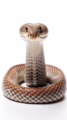 Fototapeta premium cobra serpente em fundo branco 