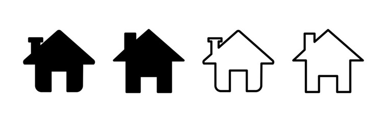 Home icon vector. House vector icon
