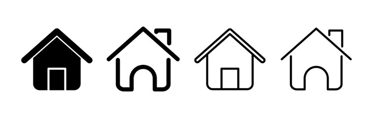 Home icon vector. House vector icon