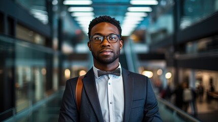 Obraz premium Portrait of a mid adult African American businessman 