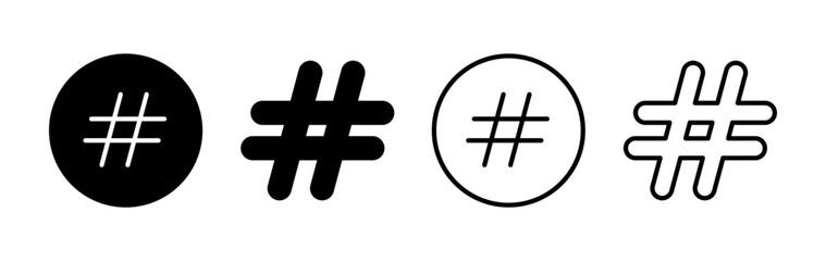 Hashtag icon vector. hashtag simbols