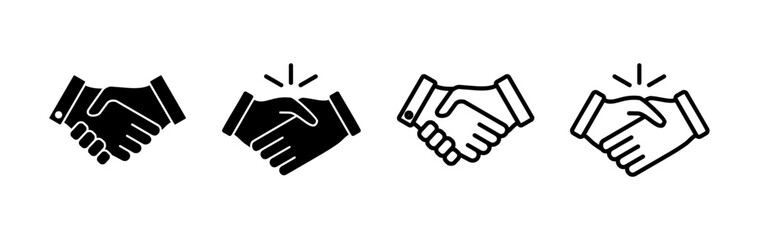 Hand shake icon vector. business handshake. contract agreement. partnership